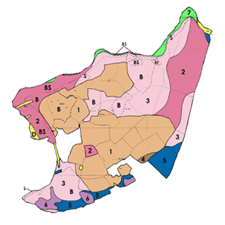 The Soils Map of the farm.